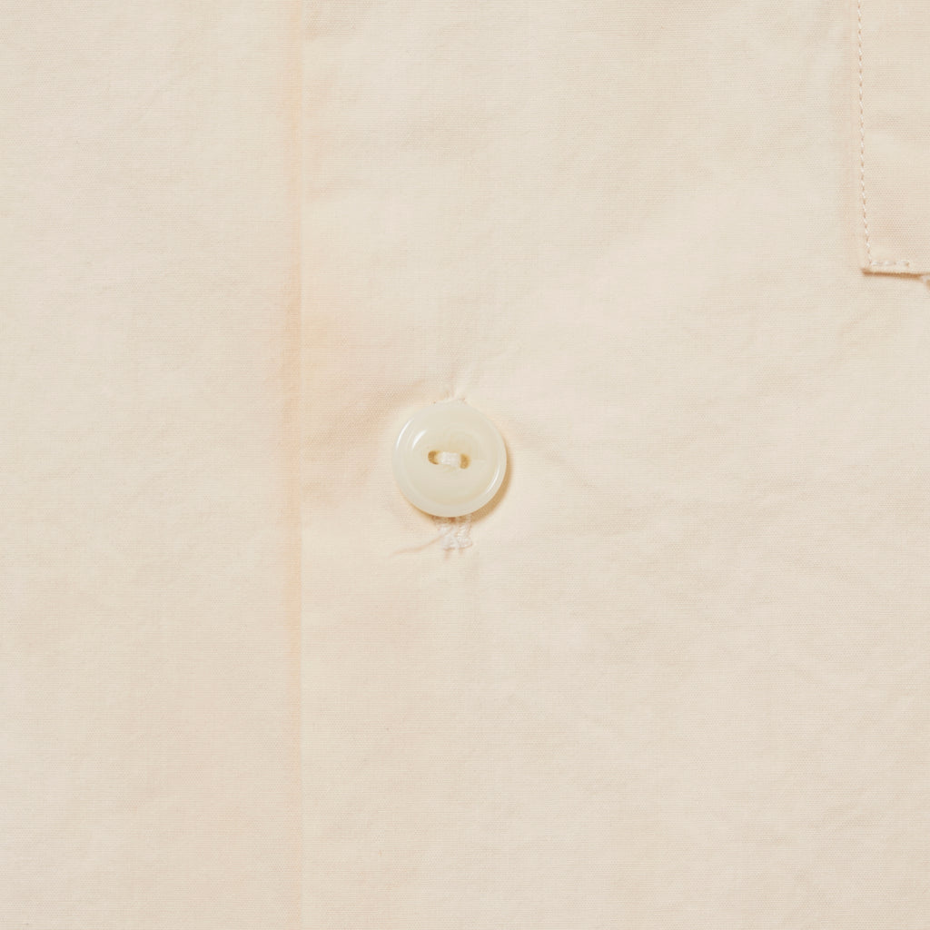 Open Collar Short Sleeve Shirt "Green Tea Dye"