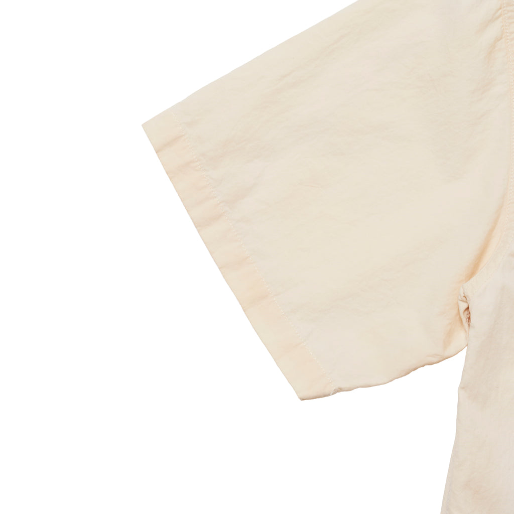 Open Collar Short Sleeve Shirt "Green Tea Dye"