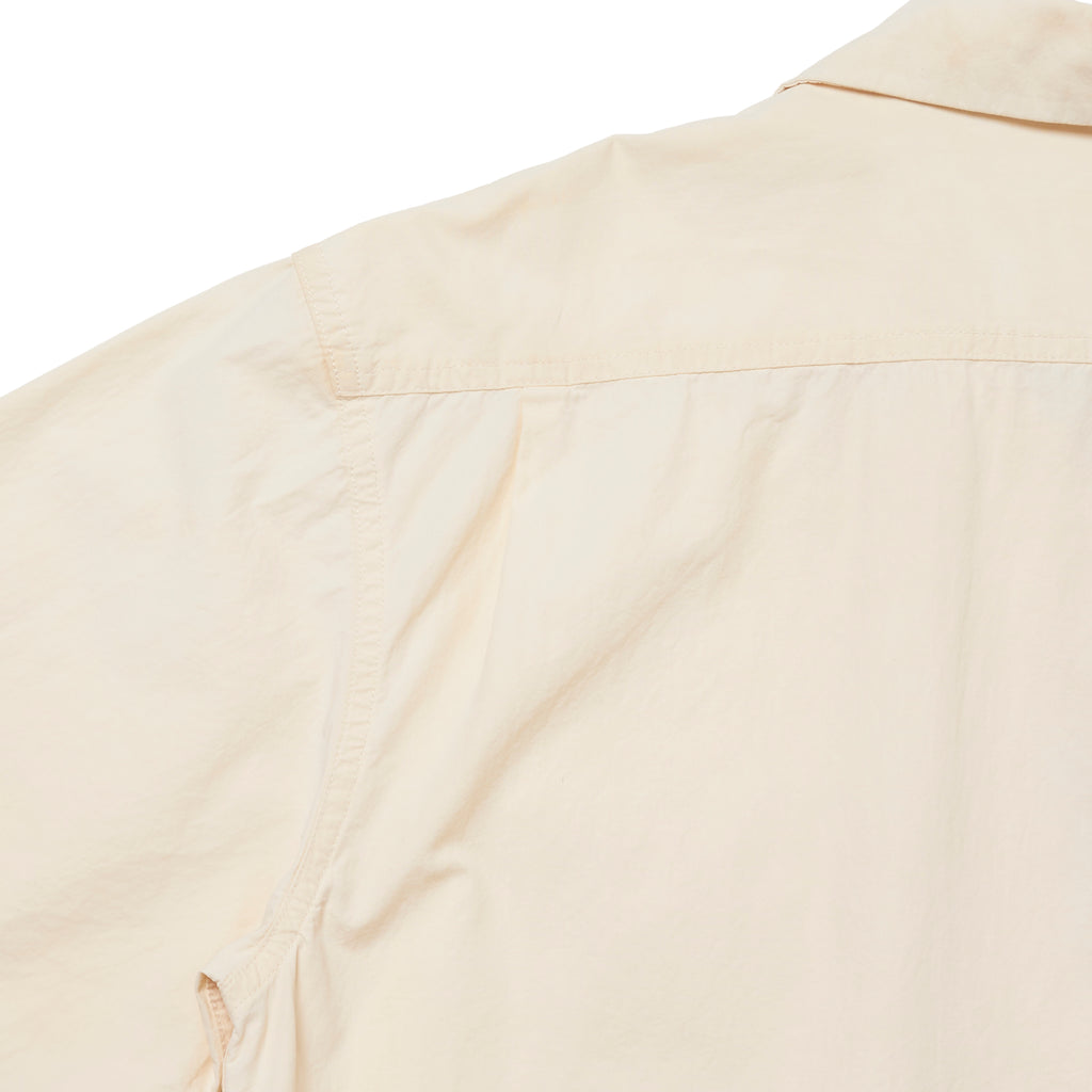 Open Collar Short Sleeve Shirt "Green Tea Dye"