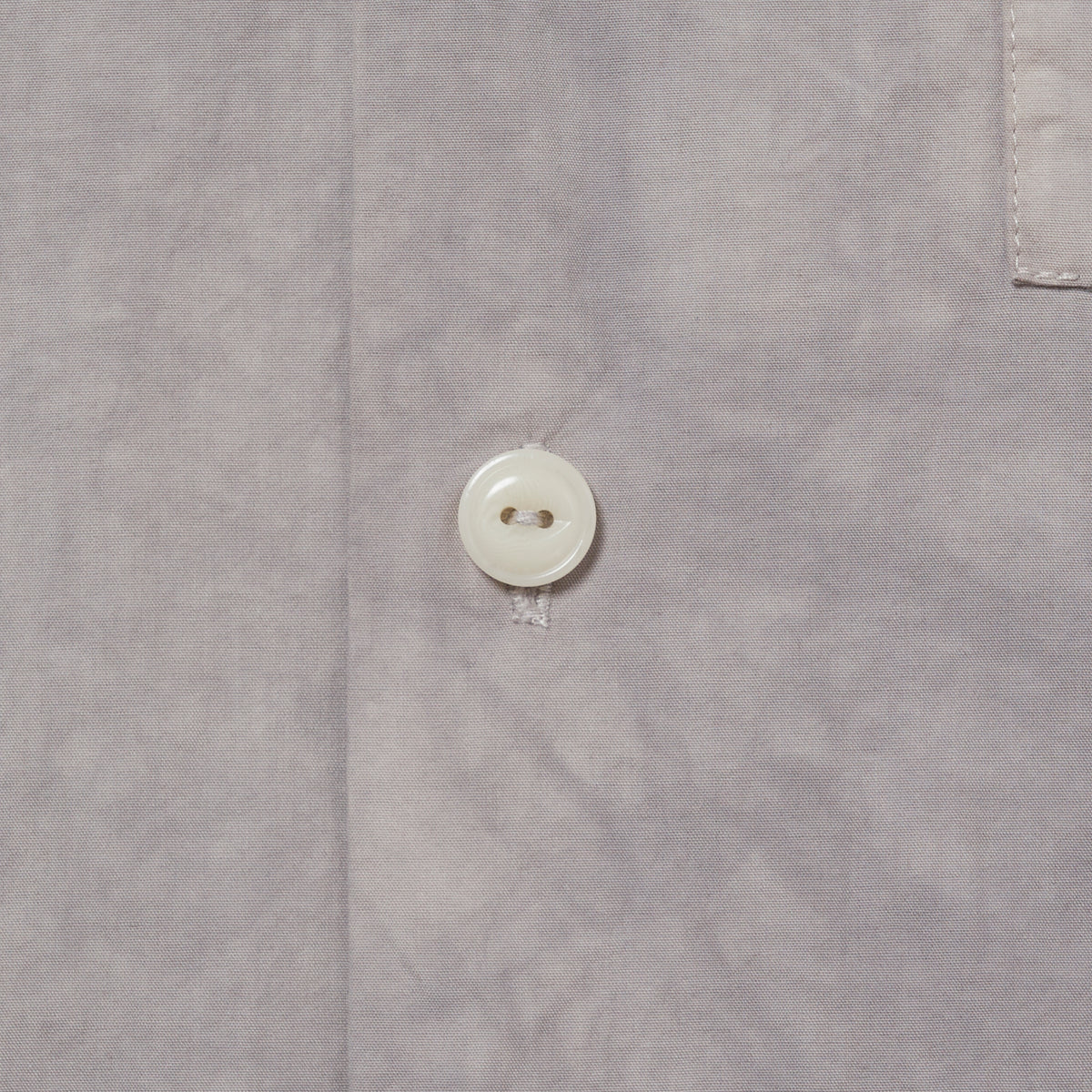 Open Collar Short Sleeve Shirt "Green Tea Dye"