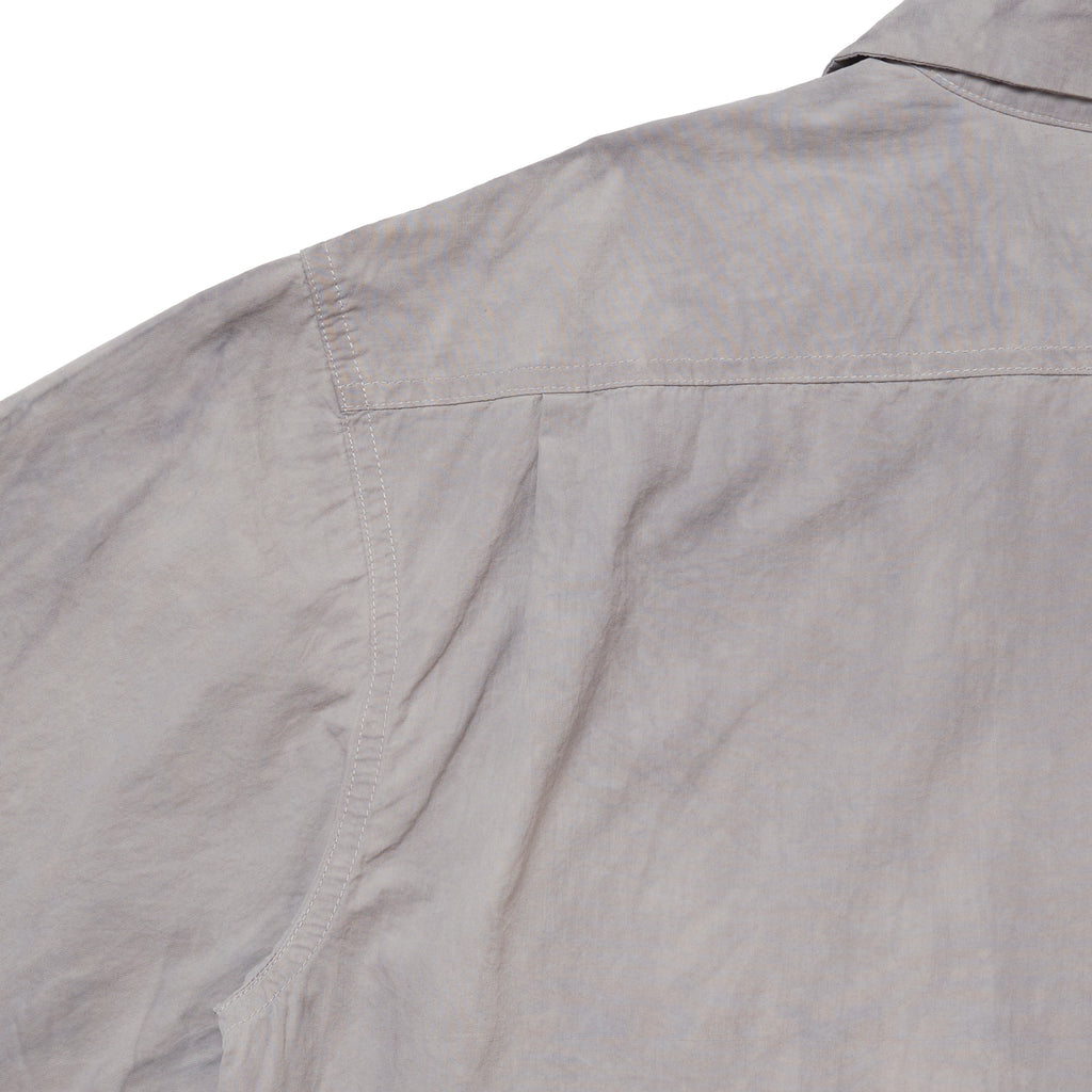 Open Collar Short Sleeve Shirt "Green Tea Dye"