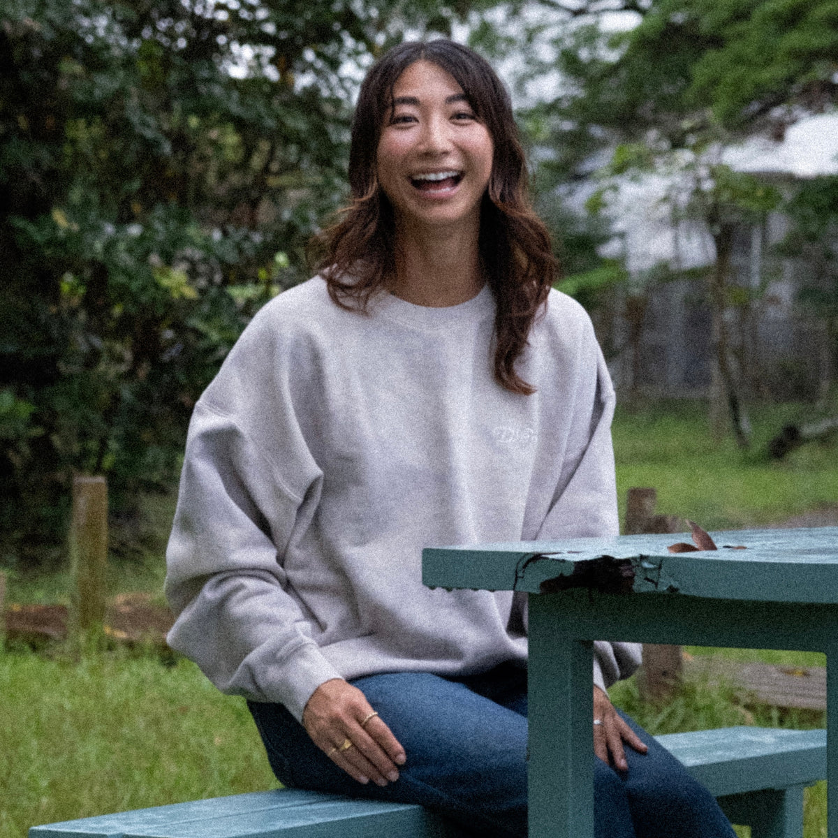 Natural Dyeing Crew Sweat "Green Tea Dye"