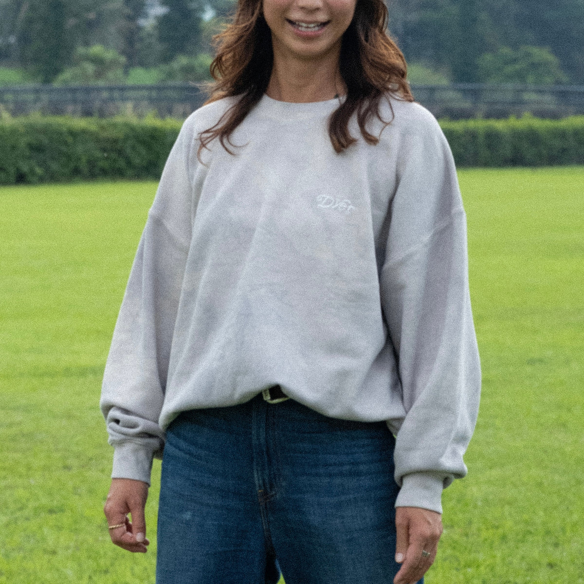Natural Dyeing Crew Sweat "Green Tea Dye"