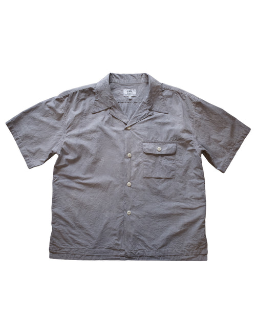 Open Collar Short Sleeve Shirt "Natural Dye"