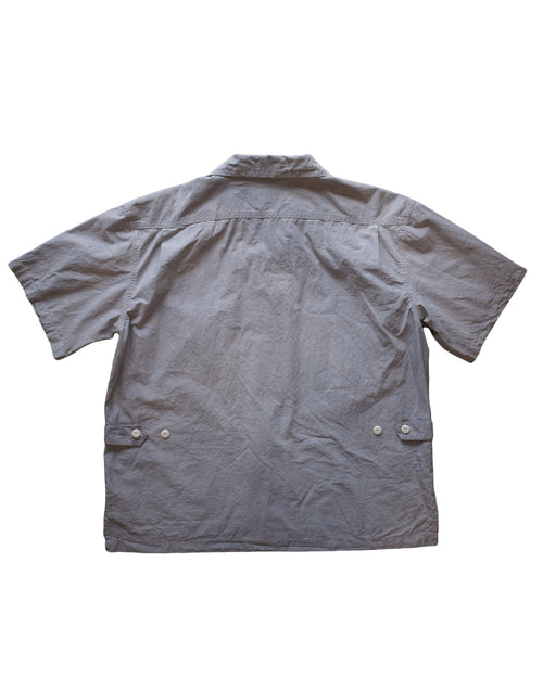 Open Collar Short Sleeve Shirt "Natural Dye"