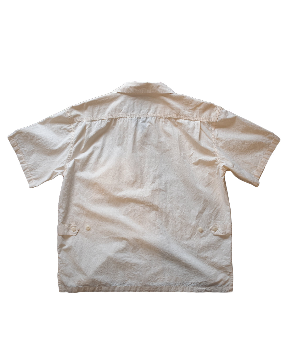 Open Collar Short Sleeve Shirt "Natural Dye"