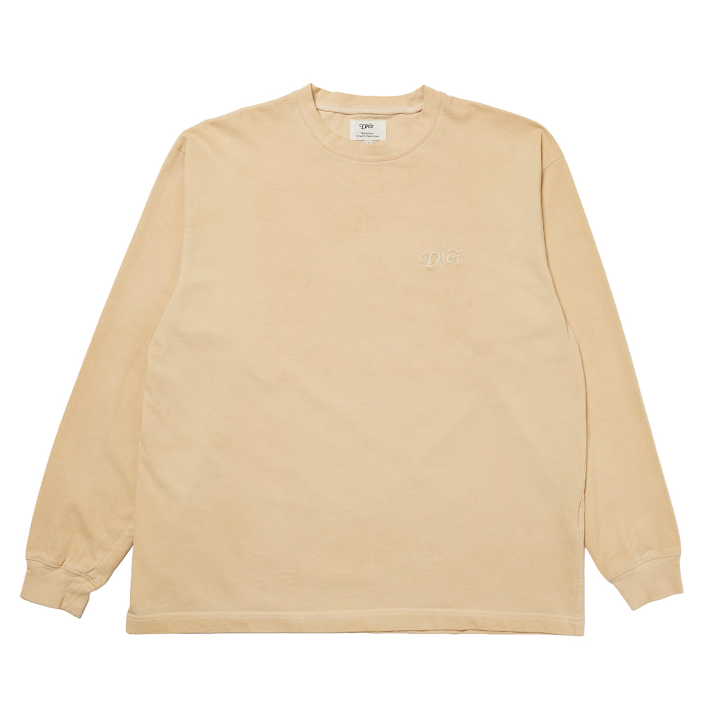 Natural Dyeing Long Sleeve Tee "Green Tea Dye"